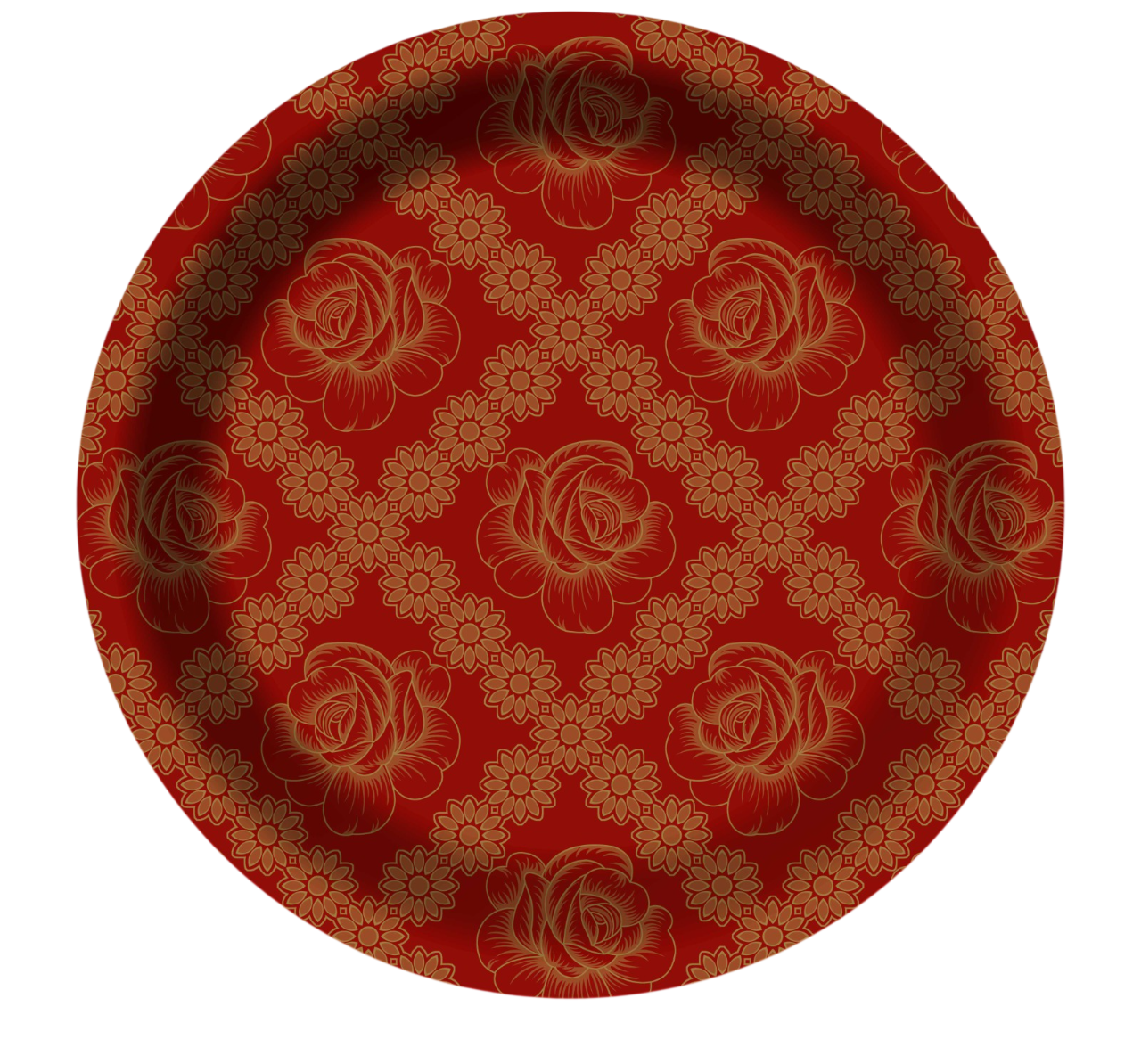 Disposable plate with Rose pattern lamination